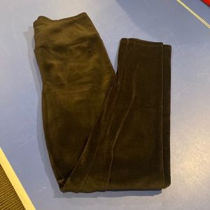 Cuddl duds black velour leggings
